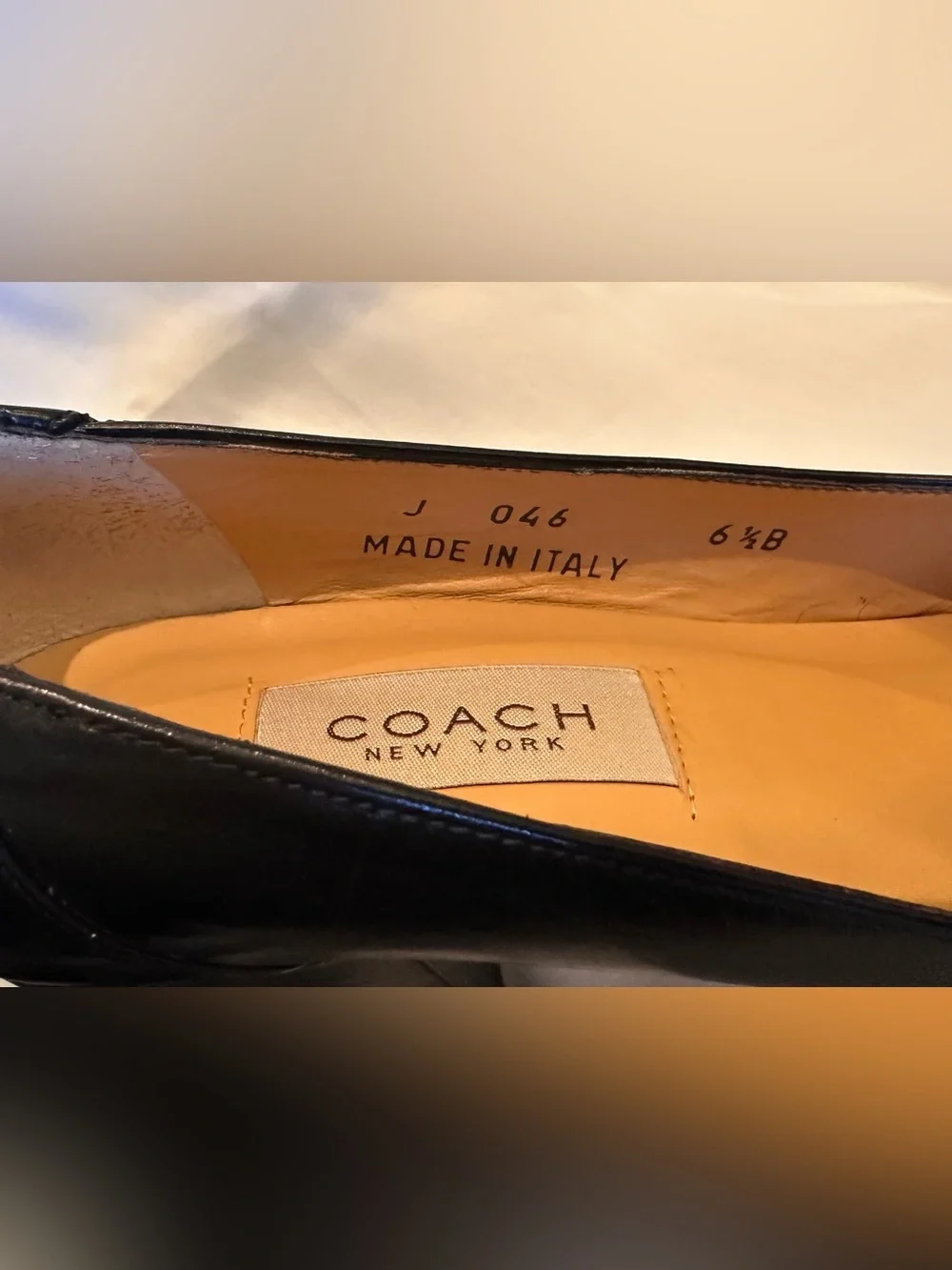 Vintage Coach Black Leather Block Heel Pumps
